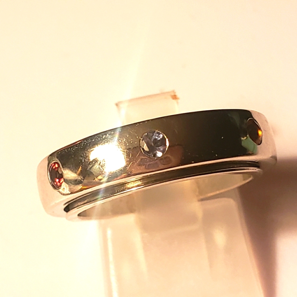 Host Pick NWOT Chakra Gemstone / Anxiety Spinner Ring Size 8 - Picture 7 of 11